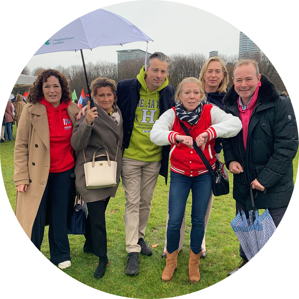 Protest bezuinigingen op het onderwijs op Malieveld